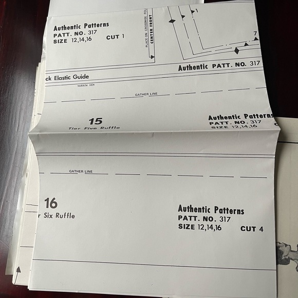 Vintage Authentic Patterns Inc Square Dancing Dress Pattern Sizes 12-14-16 #317 - Picture 7 of 8